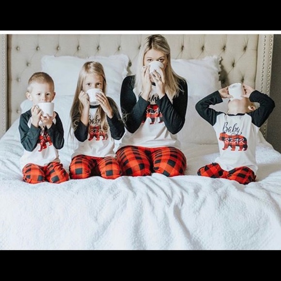 Pajama Set “Mama Bear” Plaid Bear NWT - Picture 4 of 5